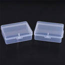 2PCS Small Transparent Plastic Storage Box Clear Square Multipurpose Display M&O