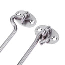 Stainless Steel Thicken Door Window Hook Safety Limit Lock with Base (6in)