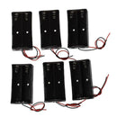 6 Pcs Black Plastic 2 x3.7V 18650 Type Battery Holder Box Case M3G5