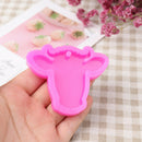 DIY Bull Head Mold Silicone Mould for Keychain Key Ring Pendant Decor Cow He^SE
