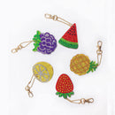 5pcs DIY Full Drill Diamond Painting Key Chain Keychain Key Ring Handmad FUV