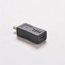 Micro USB Female to Mini USB Male Adapter Charger Converter Adaptor Black NEW