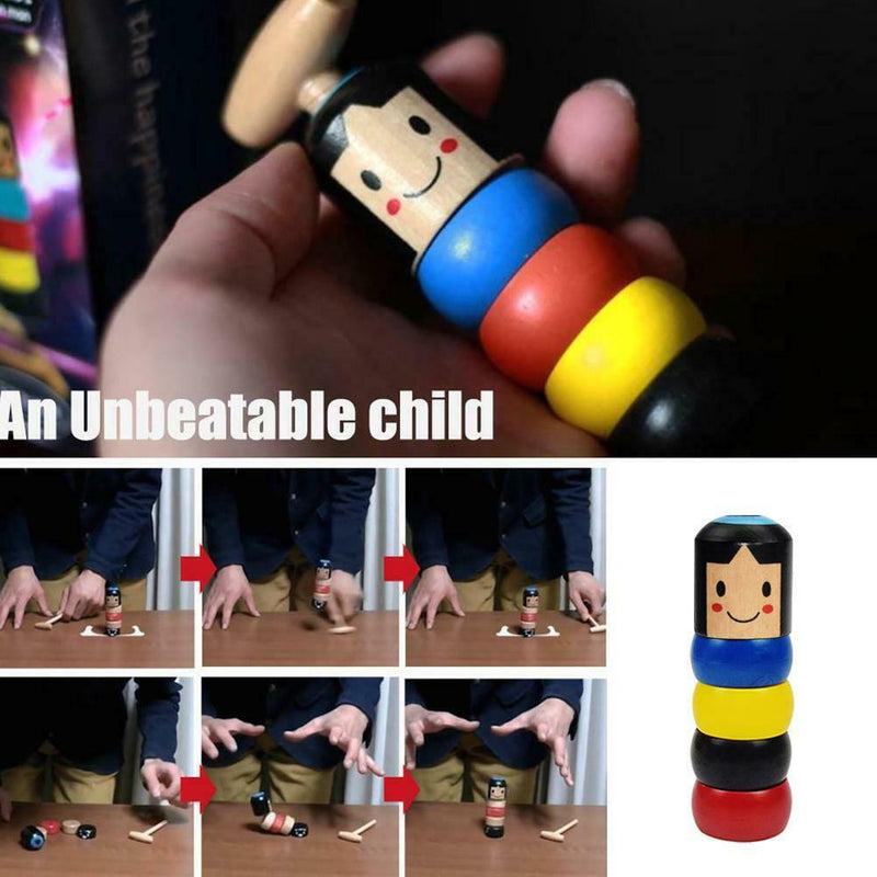 Immortal Daruma Small Wooden Man Stubborn Unbreakable Wood Magic Games Toys Gift