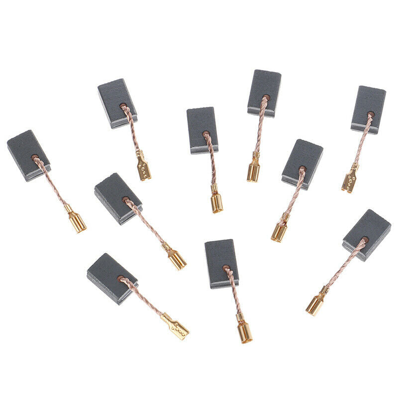 10Pcs Graphite Copper Motor Carbon Brushes Kit For Angle Grinder 6*8.5*13. Nw
