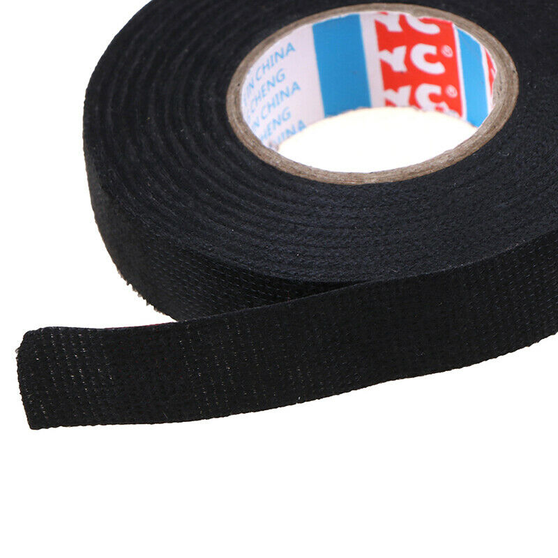 19mmx 15M Adhesive Cloth Fabric Tape Cable Looms Wiring Harness For Car Auto Gw