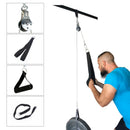Fitness Pulley Cable System DIY Weights Loading Strap Lifting Triceps Rope Gym