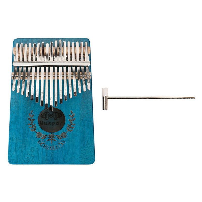 17 Key Kalimba Thumb Piano Finger Mbira Solid Musical Instrument Blue