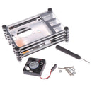 9-Layer Acrylic Two-color Case with Cooling Fan for Raspberry Pi 4 FTME