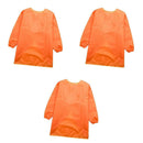 3 Sizes Kids Long Sleeve Waterproof Painting Apron For Kid Cleaning Orange