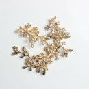 10pcs Alloy Crystal Flower Embellishment Findings for Jewelry Making Crafts