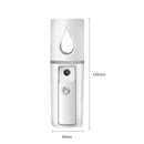 L2 Mini Nano Facial Mister with Top Mirror Handy Cool Mist Sprayer (White)