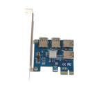 PCI Expansion Card X1 to 4Slots USB3.0 Converter Adatper PCIE Riser Cards