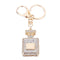 Rhinestone Crystal Perfume Bottle Key Ring Keychain Bag Pendant for Girls #gib