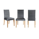 Stretch Short Dining Room Chair Seat Cover Slipcovers Removable Dark Blue