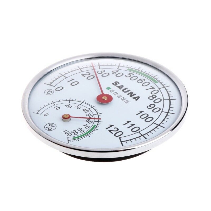 Thermometer Hygrometer Stainless Steel for Sauna Room Temperature Humidity Meter