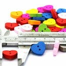 50 pcs Colorful Wooden Buttons Sewing Scrapbooking Craft J5W8