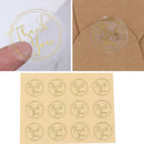 120pcs Transparent Round Thank You Sealing Stickers Baking DIY Gift Box Label BX