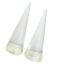2Pcs Acrylic Ring Finger Jewelry Holder Showcase Display Stands Transparent Cone