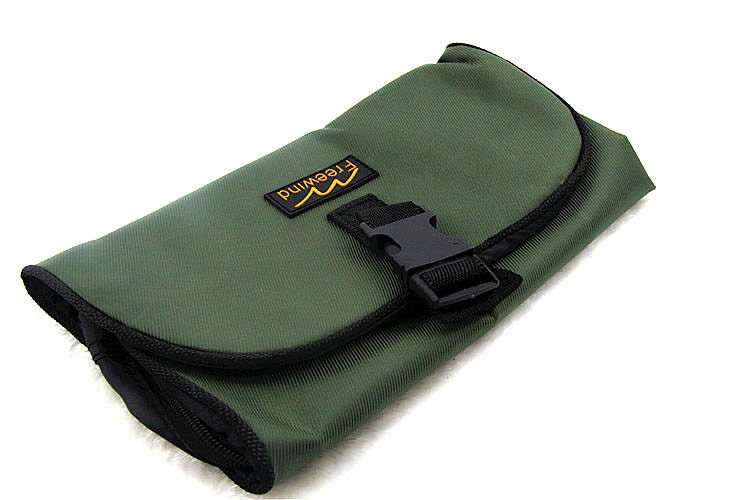 Outdoor Travel Picnic Sports Portable Folding Toiletry Bag Army Green Unisex