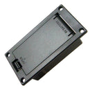 Guitar Bass Battery Holder Cover Box 9Volt with Input Output Jack Black