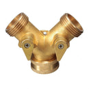 Brass Hose Three Way Garden Tap Hose Pipe Splitter Faucet Connector Adaptor 1pc