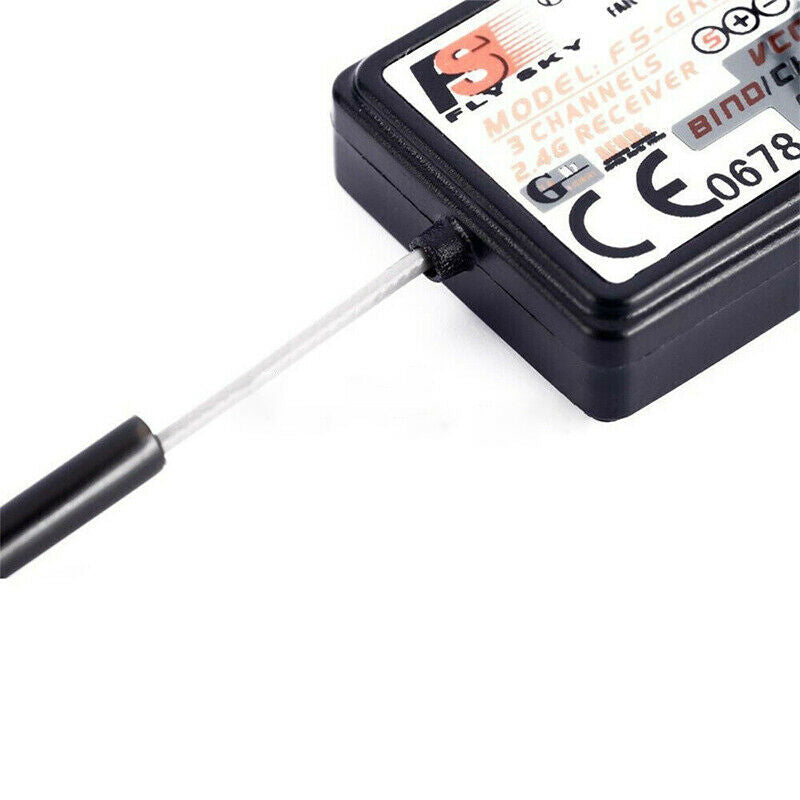 FS-GR3E Upgraded 2.4G 3CH Channel Receiver GT3B GR3C for RC Car Truck Boat Black