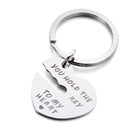 Romantic Couple Keychain Keyring Keyfob Valentine's Day Lover Gift Heart Key ME