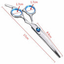 7 Inch Pet Grooming Scissors Set Straight Curved Dog Cat Cutting Thinning S