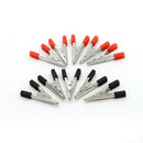 10Pcs Alligator Clips Vehicle Battery Test Lead Clips Probes 48mm Red+Black lj