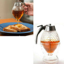 Kitchen Acrylic 1 Cup Bee Hive Honey Syrup Dispenser Jar With Trigger Stand