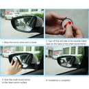 2x Car Blind Spot Mirrors Round Blindspot Rearview Parking Mirrors (Black)