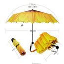 Sunscreen Fashion Portable Sunflower Folding Travel Anti UV/Rain/Sun Um BCD