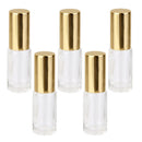 5x Mini Glass Roll On Roller Ball Bottle Refill Perfume Fragrance 5ml Makeup