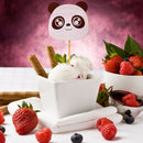6pcs/set Cute Panda Cake Topper Cake Flag Birthday Kids Party Supplies FE 3C