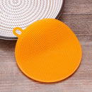 Silicone Dish Washing Brush Kitchen Pot Pan Bowl Cleaning Tools (Orange) A