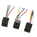 3Pcs Prewired 5 Pin Automotive Relay Harness Socket Holder 40A Fit for 6.3mm