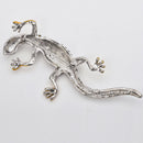 Fashion Crystal Rhinestone Gecko Lizard Animal Brooch Pins Men Women Jewelry