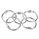 100Pcs Nickel-Plated Loose Leaf Binder Rings Photo Paper Organization 1" Dia