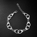 Fashion Punk Freedom Handcuffs Bracelet Lover Couple Chain Bangle Jewelry 3C