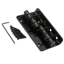 1 Set 4 Strings Electric Bass Bridge Tailpiece Hardtail Luthier Supply - Black