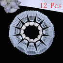 12 Pcs White Plastic Badminton Ball Shuttlecocks Sport Training Sport PG FT