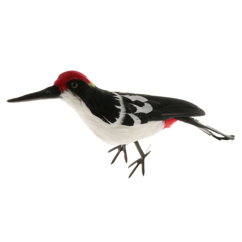 Artificial Feather Animal Woodpecker Bird - Lawn Yard Garden Tree Decor on Wire