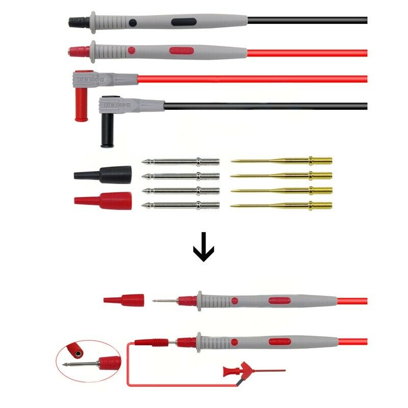 P1503D Multimeter Probes Replaceable Needles Test Leads Kits Probes For Dig A6B3