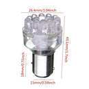 1157 BAY15D RED 24 SMD LED 12V Dual Filament Brake Stop Tail Light Bulbs