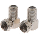Aluminium Alloy Right Angle TV Aerial Antenna Plug Connector Adapter