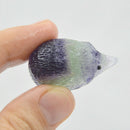 Carved Ornament Healing Decor Office Kids Hedgehog Stone Props Rainbow Fluorite