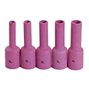 5pc TIG Long Alumina Ceramic Nozzle Gas Lens Cup Comsumables Accessories KIT