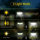 208 LED Waterproof Solar Power PIR Motion Sensor Wall Light Outdoor Lamps K4B4