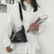 Women Solid Color Crossbody Shoulder Bag PU Chain Lady Travel Messenger Satchel