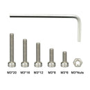 M3 Stainless Steel Hex Socket Head Cap Screws Nuts Assortment Kit, Hex Wren Q2V7